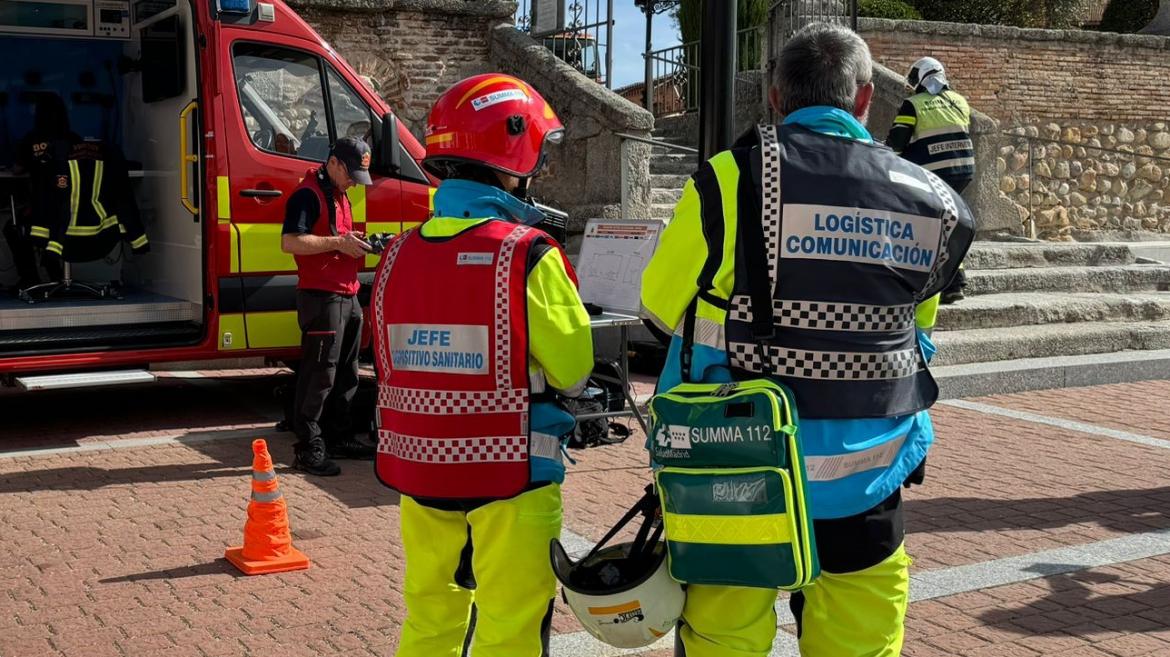 Simulacro de incendio de bienes culturales: El SUMMA 112 de la Comunidad de Madrid colabora en la preparación