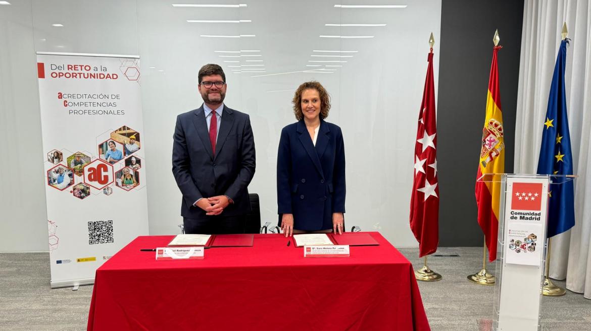 La Comunidad de Madrid y empresarios firman convenio para acreditar competencias profesionales de los trabajadores
